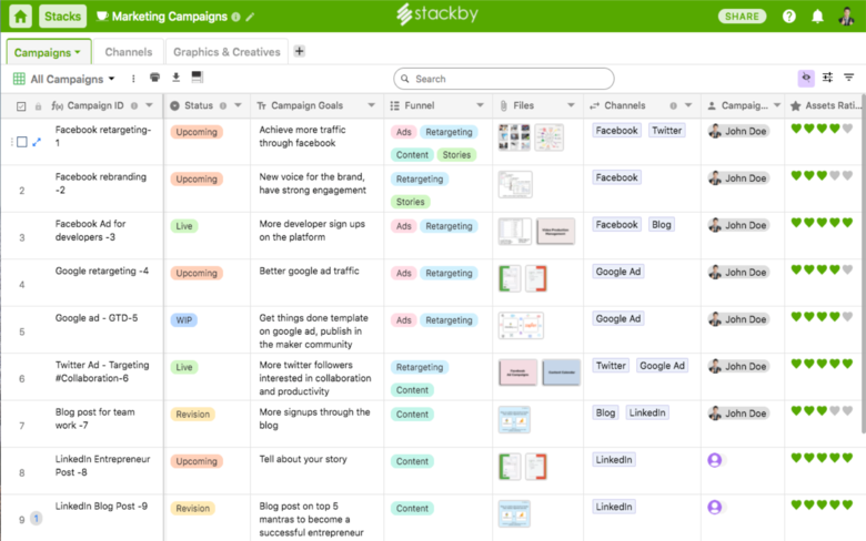 Work Management platform & Online Databases | Stackby Product Overview