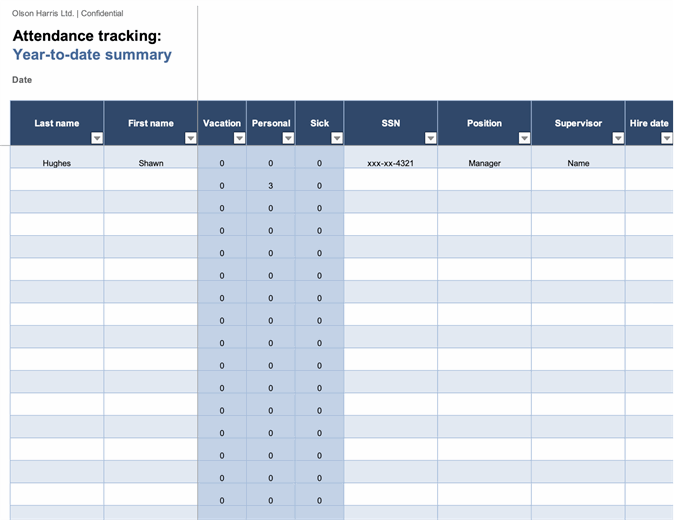 excel database templates