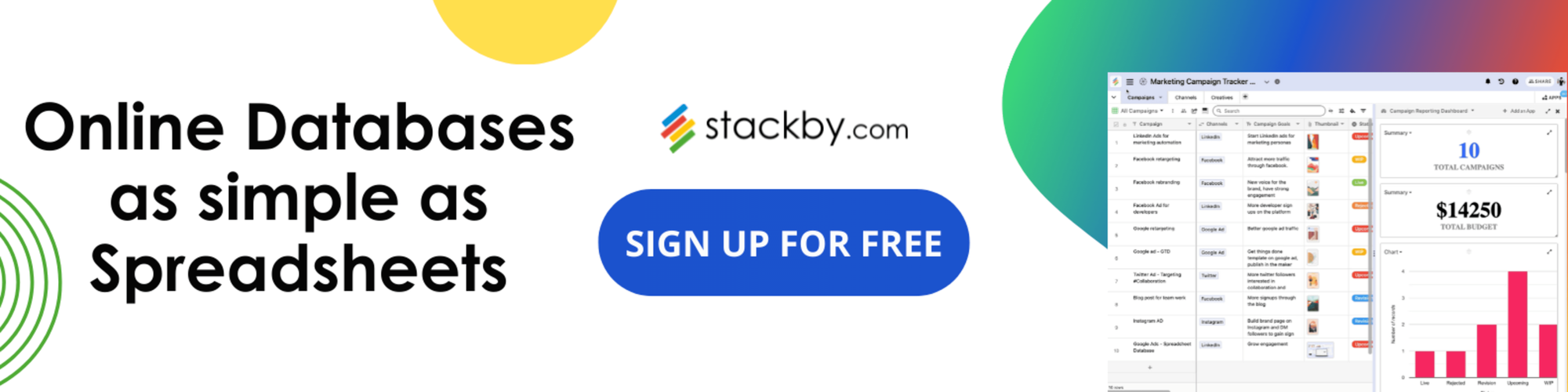 Stackby Spreadsheet Database  1  Min 