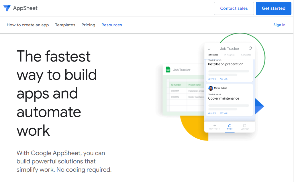 No-Code App Builder: Google AppSheet