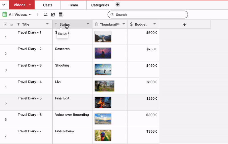 Data organization in your Stackby database 