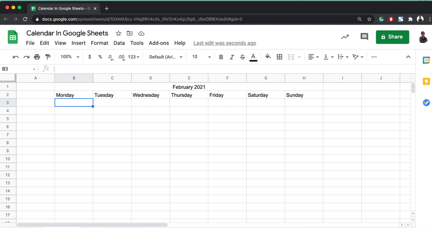 How to Make a calendar in Google Sheets 2024 Stackby Blog
