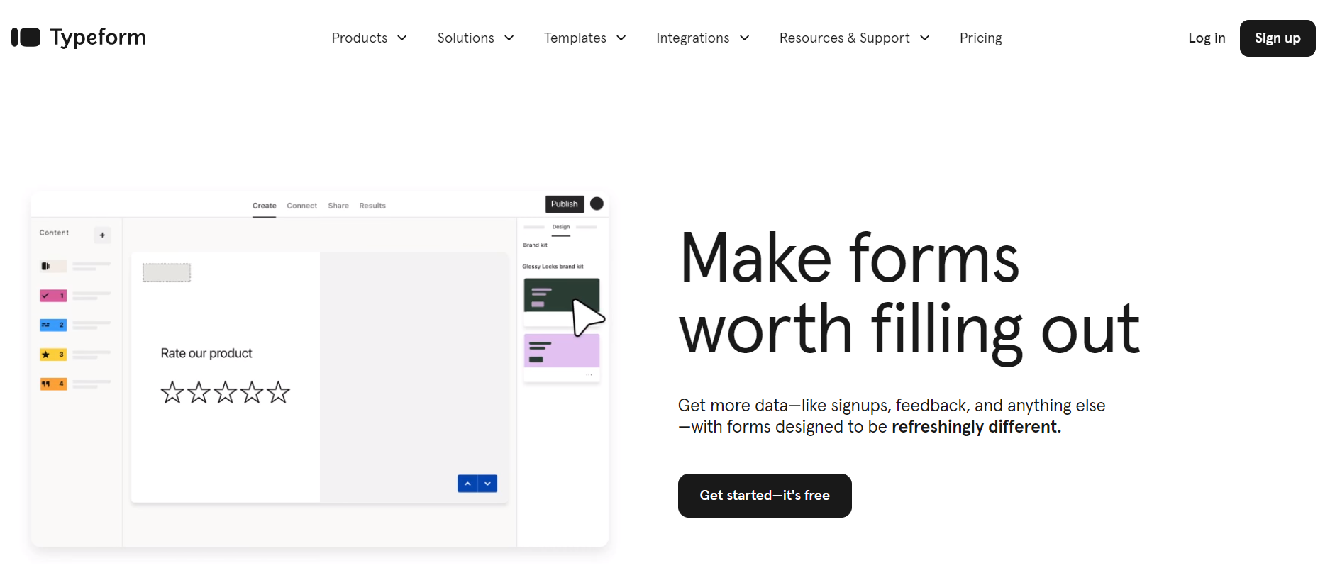 Typeform for Data Entry Software