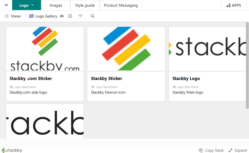 Use Stackby Free Brand Asset Management Template