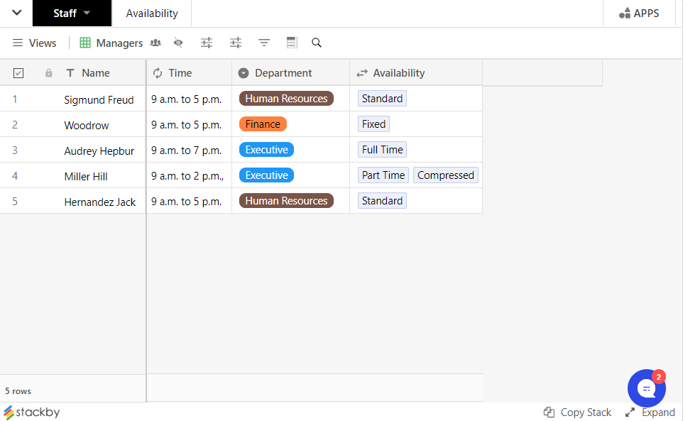 Work Scheduling Template