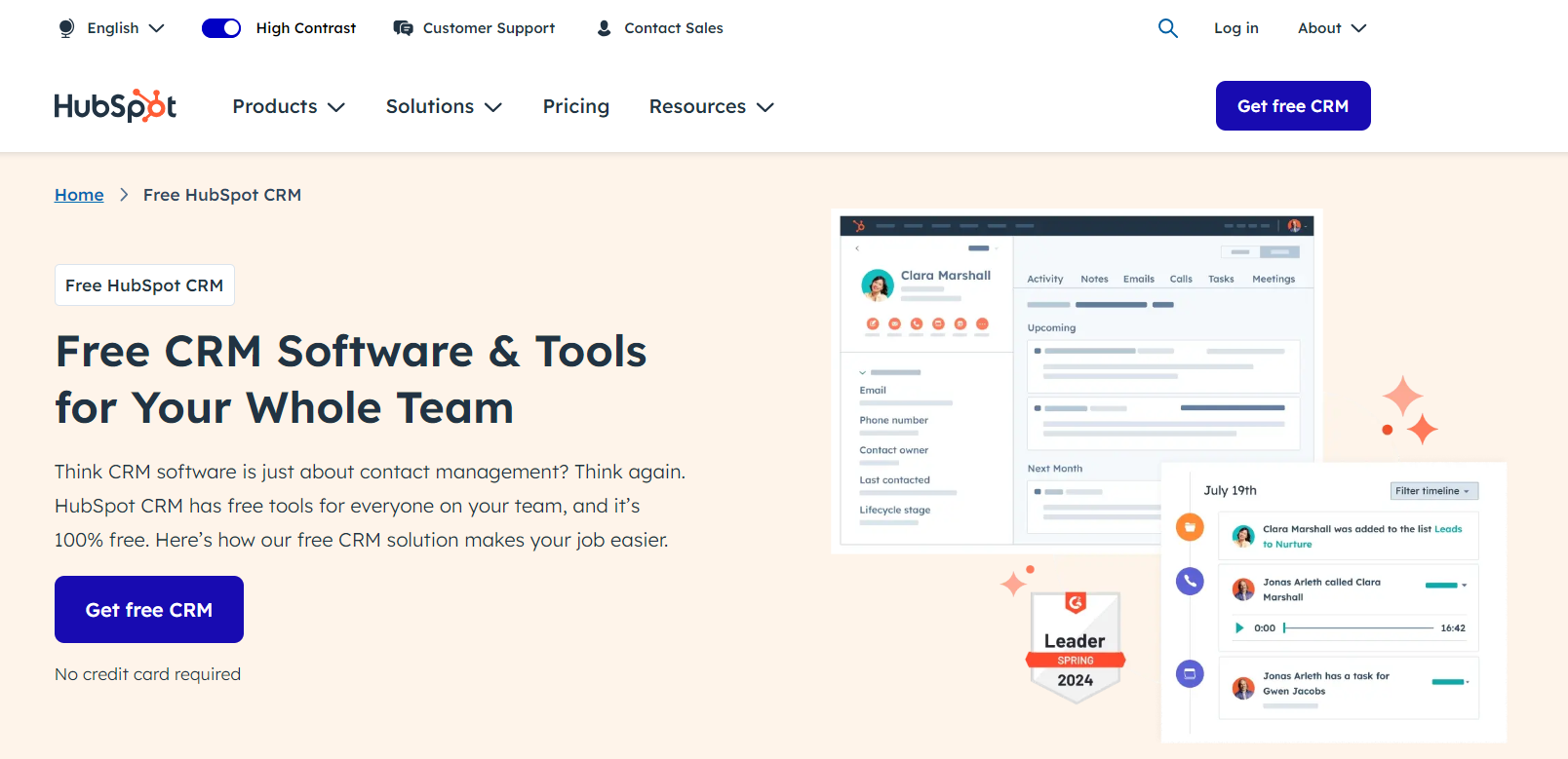 #2. HubSpot CRM