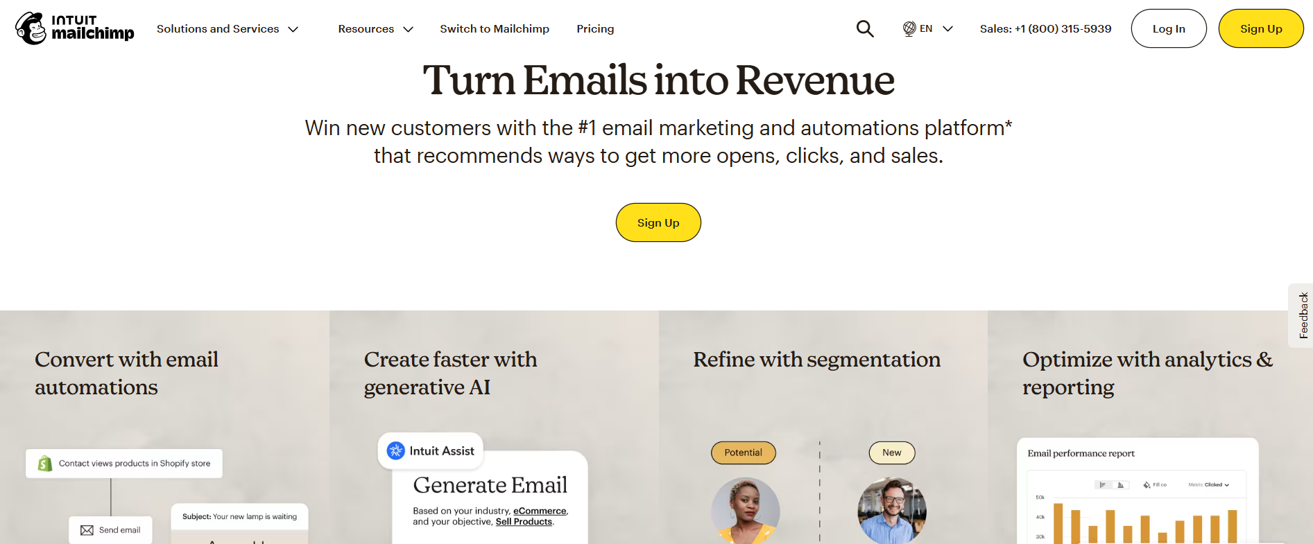 1. Mailchimp : Best for all-in-one Marketing