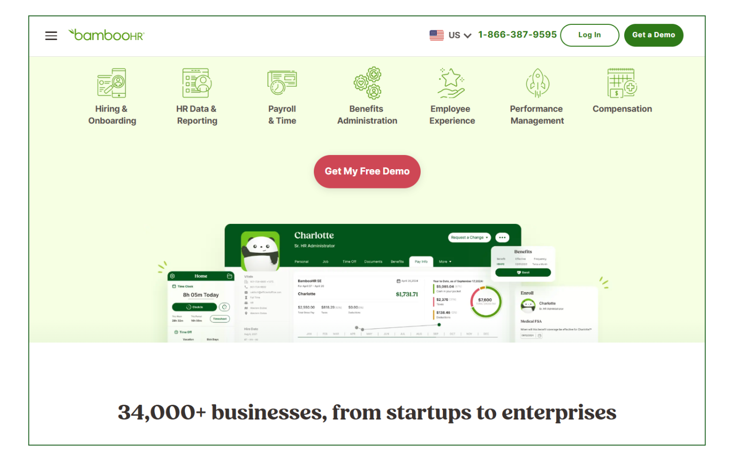 #3. BambooHR - Customizable Employee Records