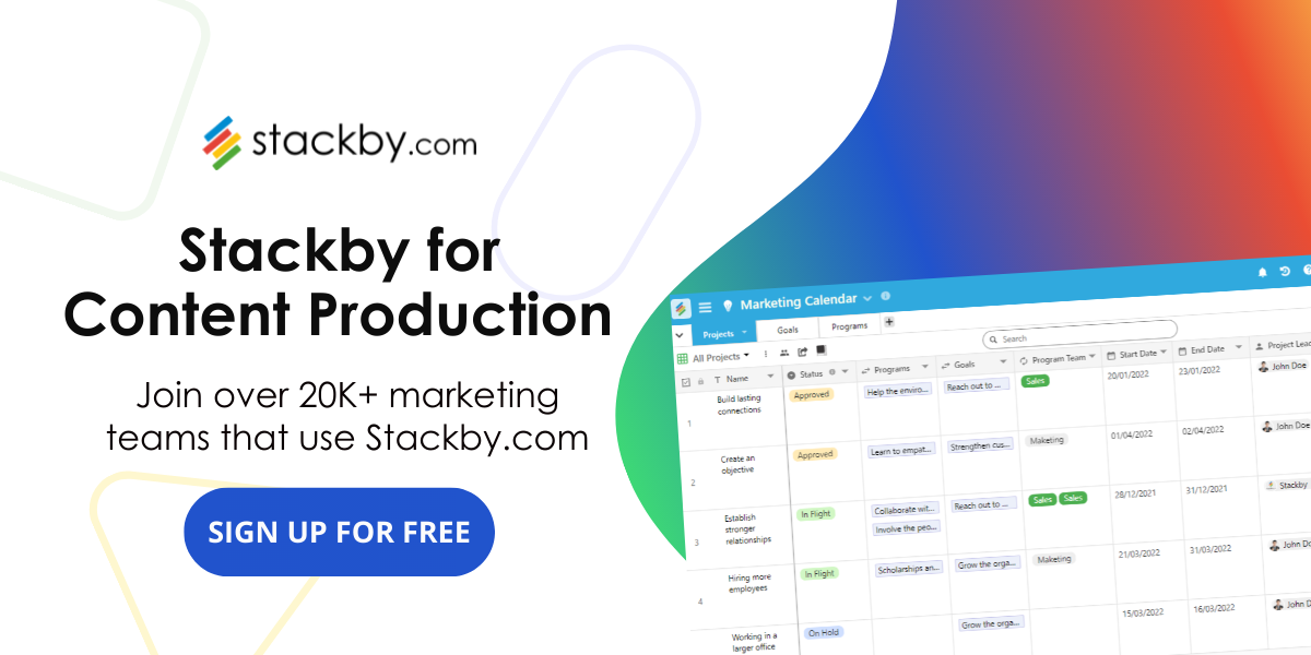 Stackby Content Production Templates