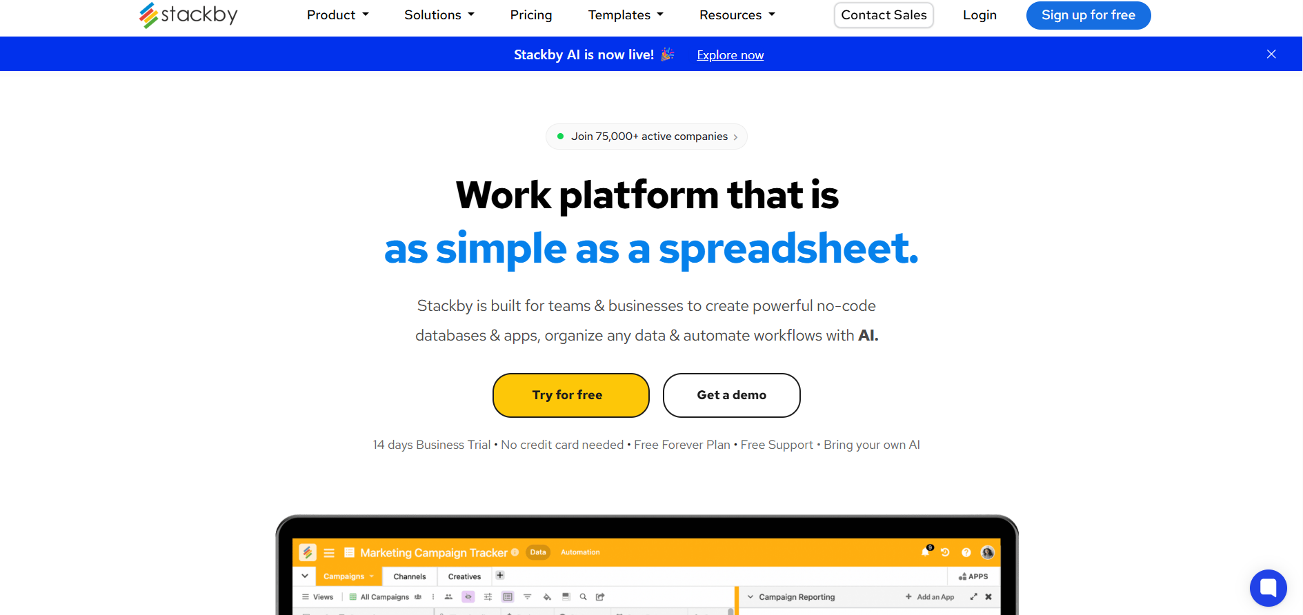 #1. Stackby - Best EOS Software