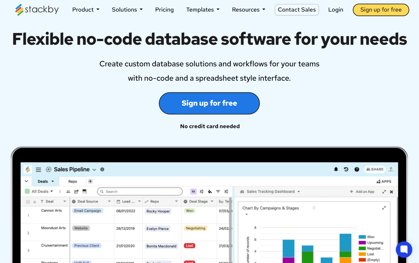 #1. Stackby - Best Order Management Platform