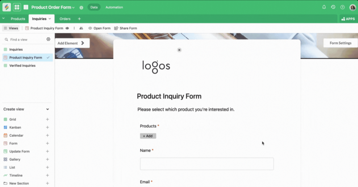 Online form builder | Stackby