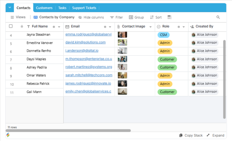 SaaS Customer Portal Template Stackby