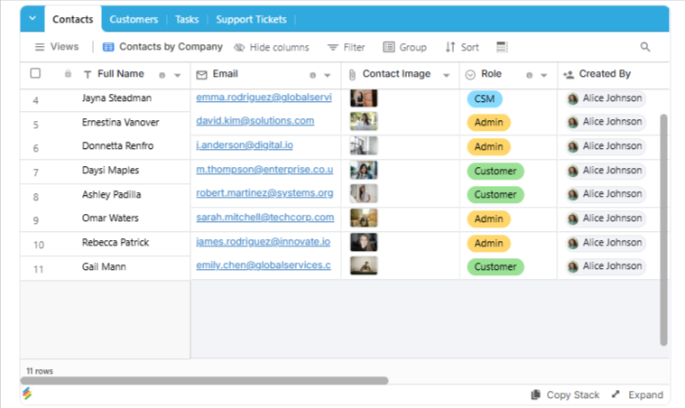 SaaS Customer Portal Template Stackby