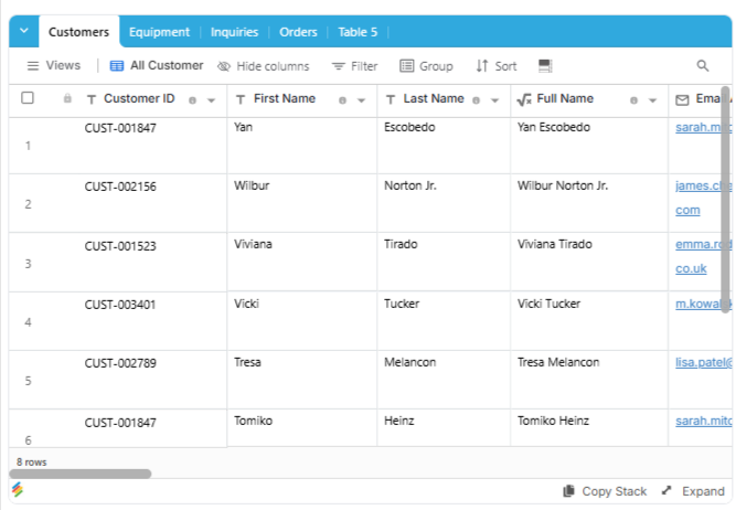 Customer Portal for Agencies Template Stackby