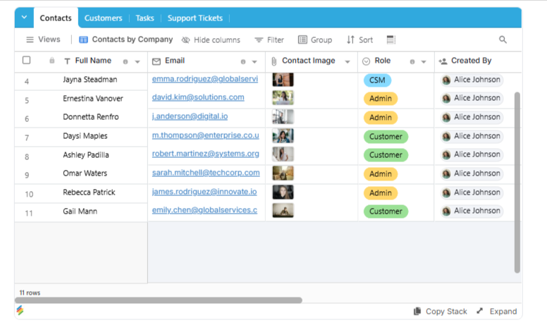 SaaS Customer Portal Template Stackby