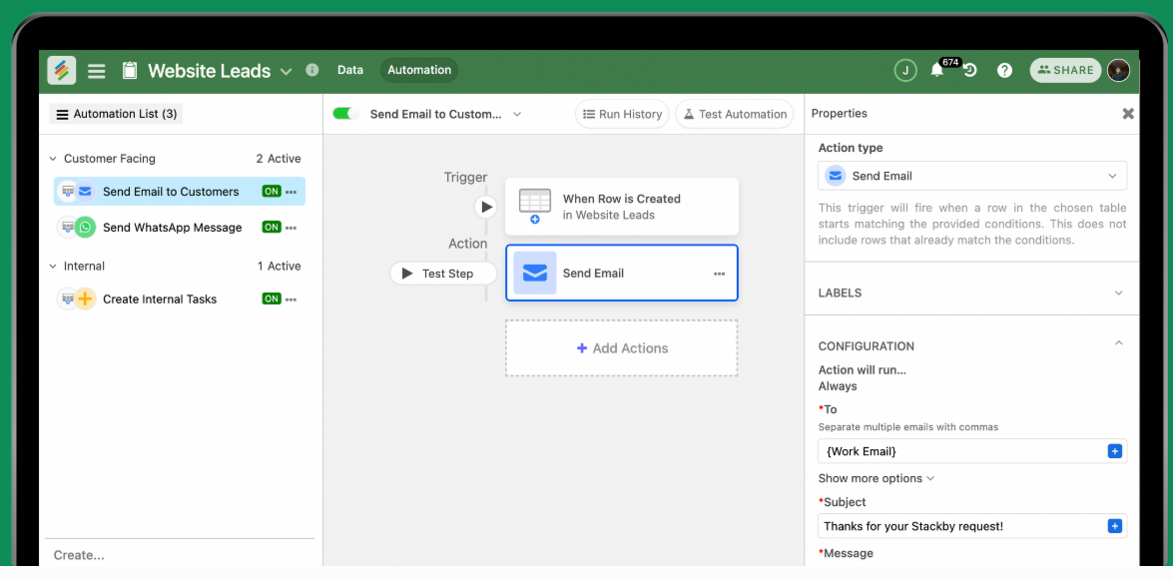 Stackby Automations