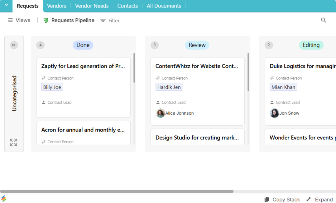 Vendor Management Template
