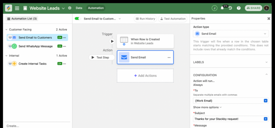 Automate manual tasks and create workflows