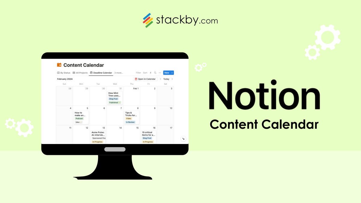 Notion Content Calendar : Plan, Organize, and Execute your Content