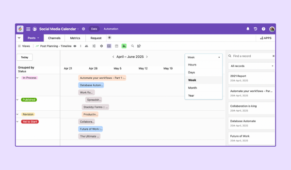 Introducing Timeline View | Stackby Views