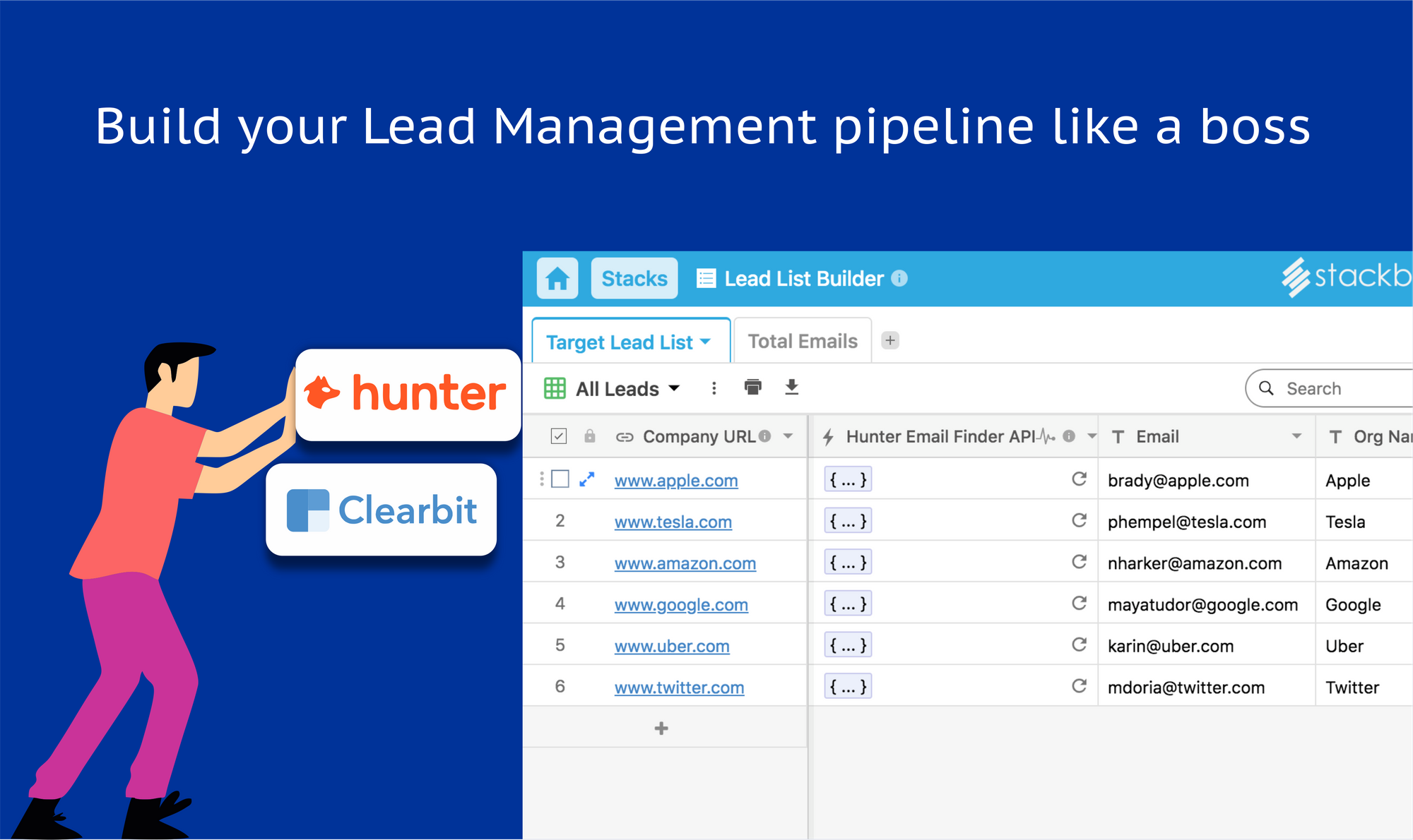 Build your Lead Lists in seconds