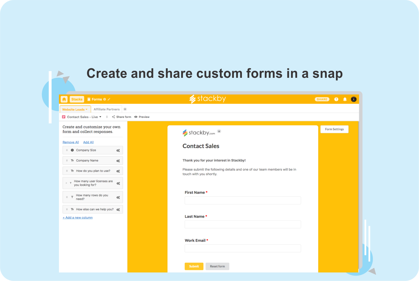 Introducing Stackby Forms