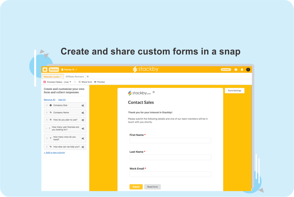 Introducing Stackby Forms